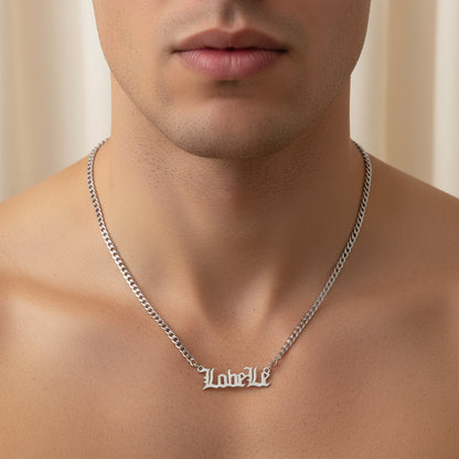 Custom Stainless Steel Name Necklace for Men